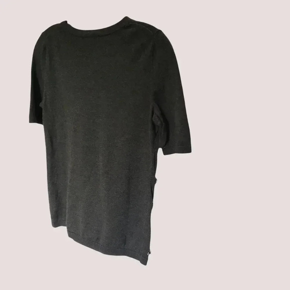 Talbots  flower embellished  Women gray top size smaall petite - Picture 5 of 8